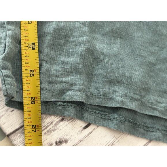 Maen 100% Linen Apron Romper Overall Pants Hankerchief Lagenlook Large pockets - Picture 13 of 15